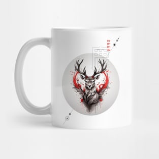 Deer AI east japan china ink design Mug